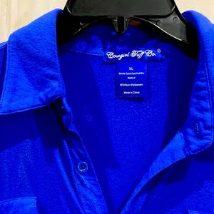 Ladies Rodeo performance shirt, royal blue size XL